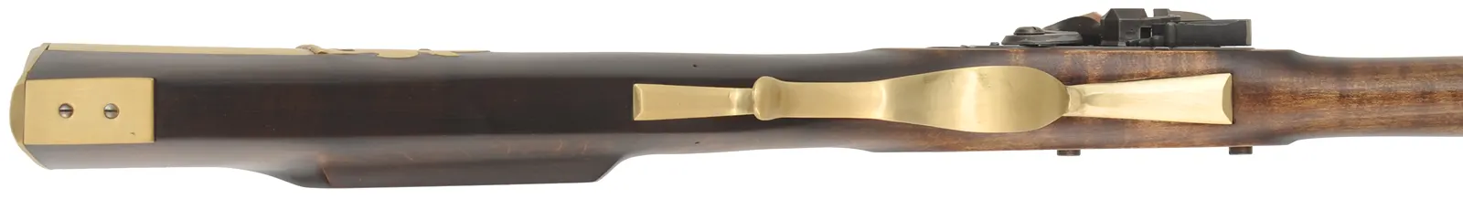 Virginia longrifle,
.50 caliber, 42" swamped Colerain barrel,
deluxe Siler flint lock, maple, brass trim,
used, by Matt Avance