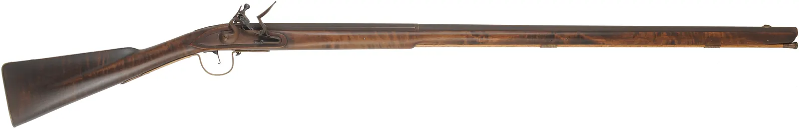 Northwest Trade Gun,
20 gauge smoothbore, 42" octagon-to-round barrel,
L&R lock, maple, brass, used 