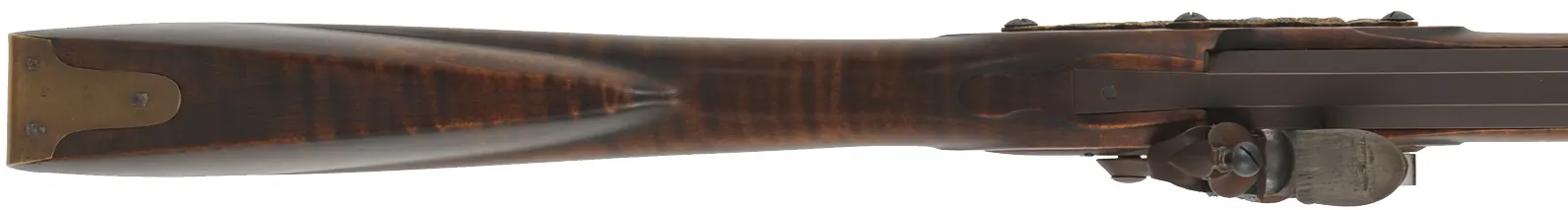 Northwest Trade Gun,
20 gauge smoothbore, 42" octagon-to-round barrel,
L&R lock, maple, brass, used 