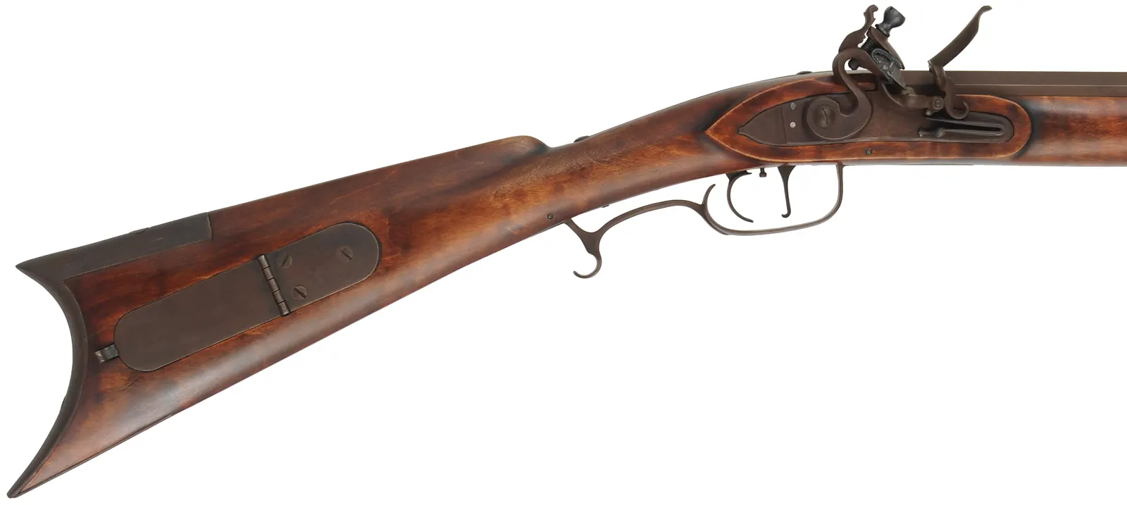 Tennessee Mountain Rifle,
 .40 caliber, 38" Colerain barrel,
L&R Durs Egg flintlock, maple, iron trim, used