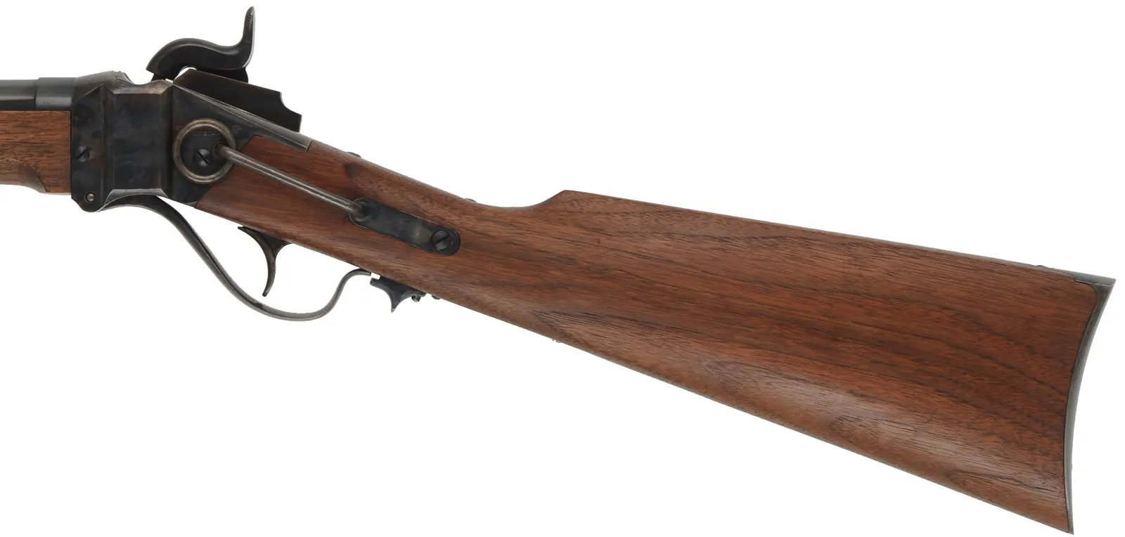 Model 1863 Sharps Carbine,
.50 caliber, 22" barrel,
color case hardened, blued steel, walnut, saddle ring,
used, by Shiloh Sharps ~ Farmingdale, New York