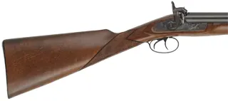 Navy Arms Double Shotgun,
12 gauge, 28" barrels,
percussion, checkered walnut, blued steel,
used, manufactured by Pietta