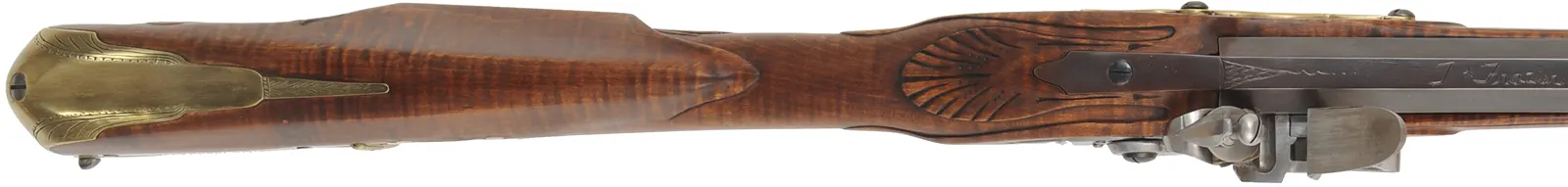 Virginia Longrifle,
.50 caliber, 42" Colerain swamped barrel,
deluxe Siler flint lock, maple, brass trim,
new, unfired, by Thom Frazier