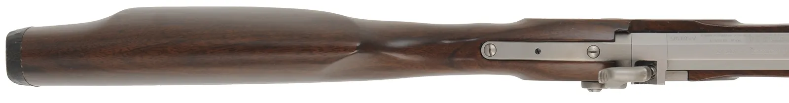 Lyman Deerstalker,
.50 caliber, 24" stainless barrel,
percussion, walnut, stainless, rubber recoil pad,
fiber optic sights, used by InvestArm, Italy