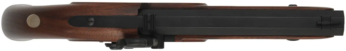 Percussion Pistol,
.54 caliber, 7-1/2" barrel,
Siler lock, walnut, iron, nickel silver accents, new, unfired