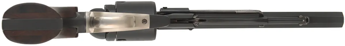 1858 Remington Conversion Revolver,
caliber .45 Colt, 8" barrel,
custom walnut grips, Kirst five shot cylinder,
used, by Aldo Uberti


