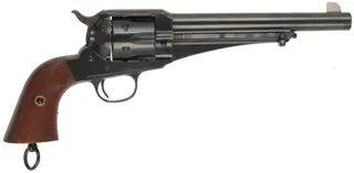 Model 1875 Remington Revolver,
caliber .45 Long Colt, 7-1/2" barrel,
re-blued, walnut grips, lanyard ring,
used, by Aldo Uberti