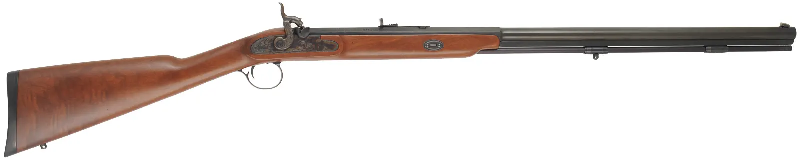 Pennsylvania Hunter Rifle,
.50 caliber,  31" octagon-to-round barrel,
percussion, walnut, iron trim, 
used, by Thompson Center Arms