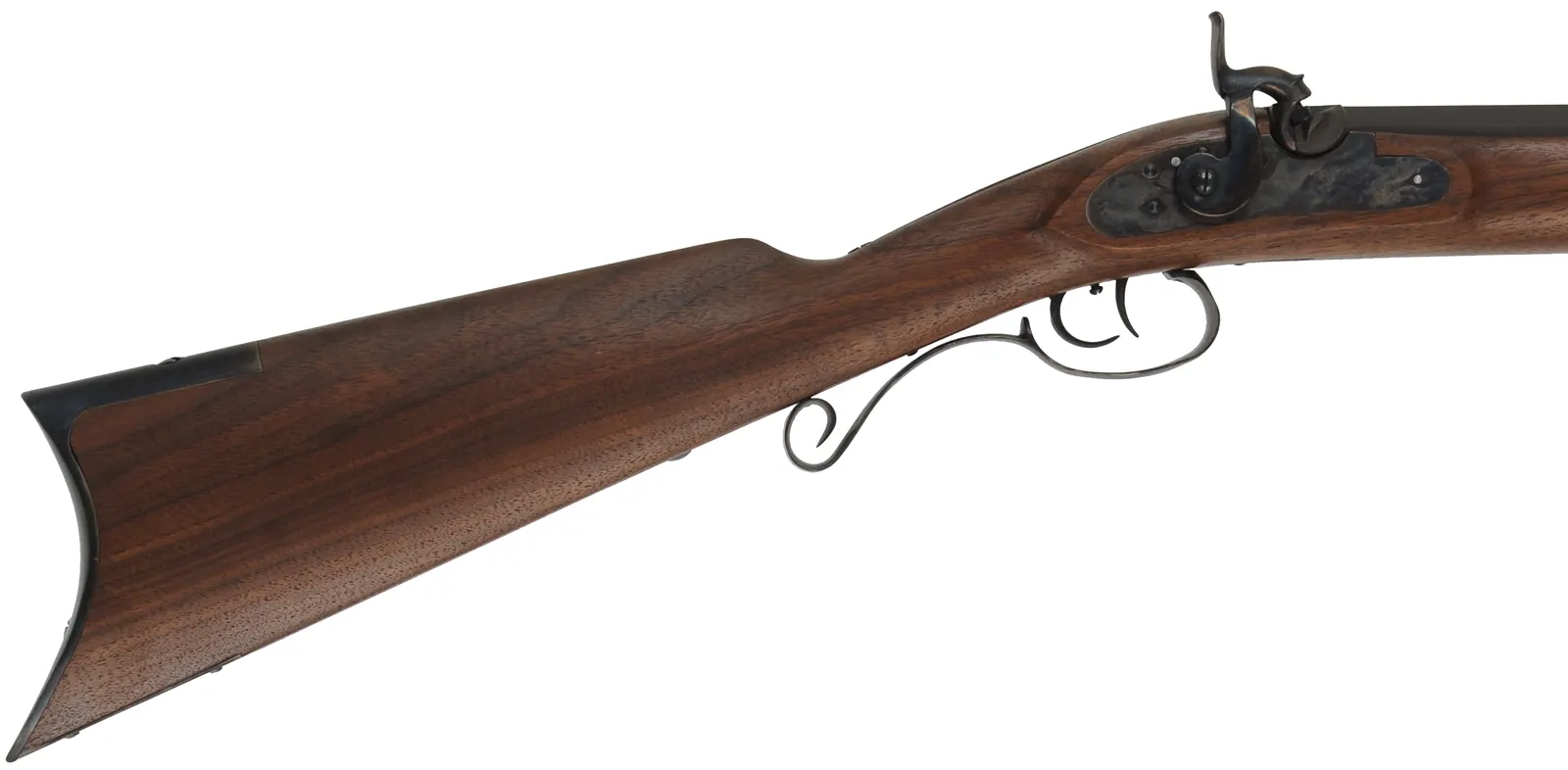 Rocky Mountain Hawken Rifle,
.54 caliber, 34" barrel,
percussion, walnut, color case hardened iron, 
used, by Davide Pedersoli
