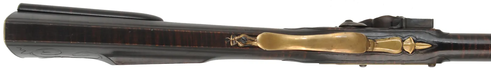 James River, Virginia Longrifle,
.54 caliber, 42" swamped octagon barrel,
Chamber's flint lock, maple, brass furniture, used