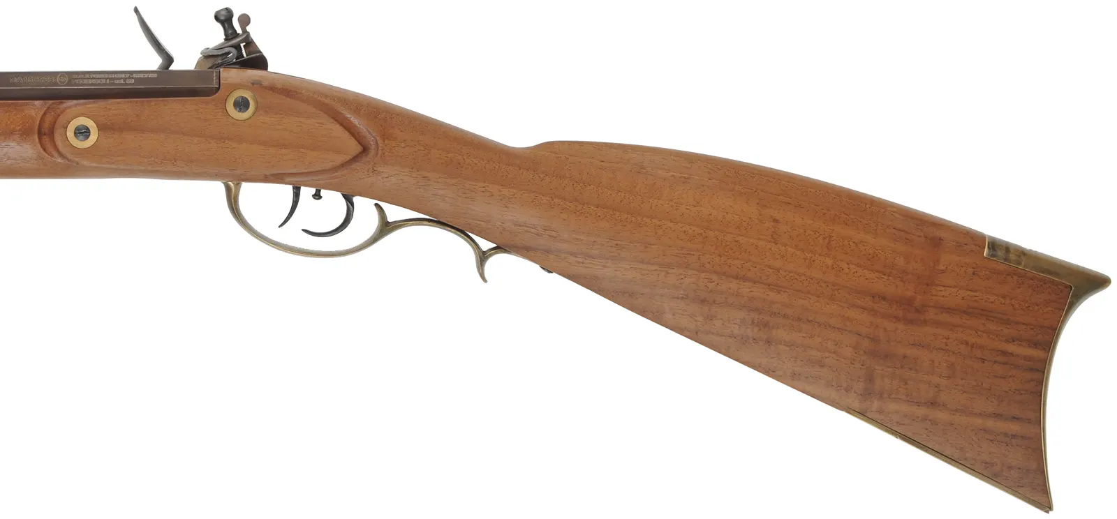 Kentucky Rifle,
.50 caliber, 41-1/2" barrel,
flintlock, walnut, brass trim,
used, from a kit by Davide Pedersoli