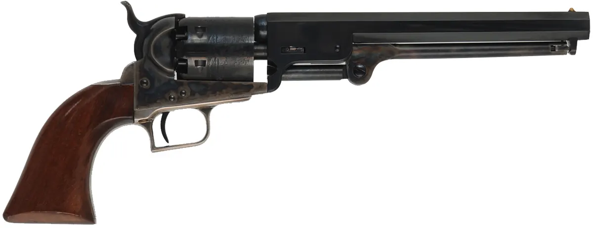 Colt 1851 Navy Revolver,
.36 caliber, 7-1/2" barrel,
percussion, walnut, with brown box, 
used, by COLT - Second Generation