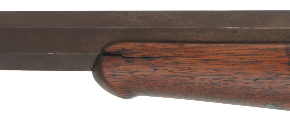 Model 1885 Winchester High Wall,
caliber .45-90 WCF, 36" barrel,
walnut, brown patina iron, 
by Winchester Repeating Arms Co.
