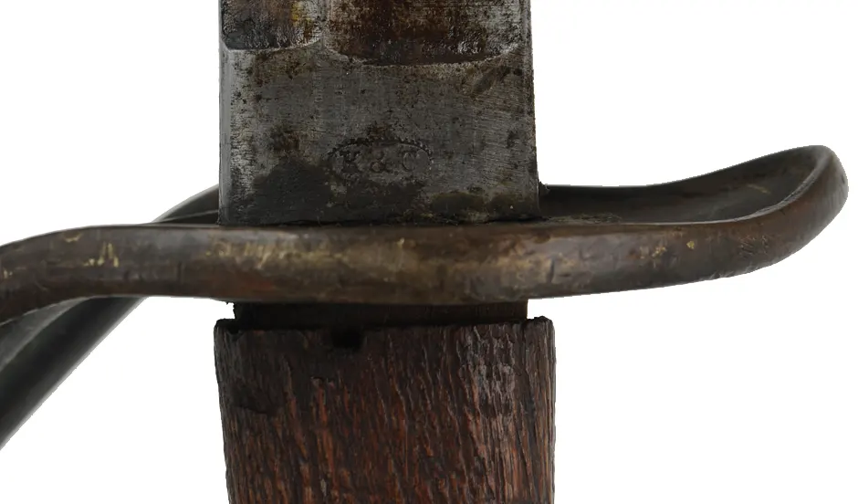 Antique 1840 Cavalry Saber,
36" blade, steel scabbard, missing wire wrap, 
stamped K&C for Kirschbaum & Co.