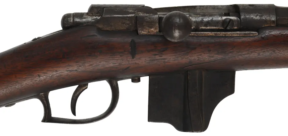 Dutch Beaumont - Vitali Model 1871/88 Bolt Action Rifle,
caliber 11.3 x 51R mm centerfire, 33" barrel,
walnut, missing cleaning rod, antique 