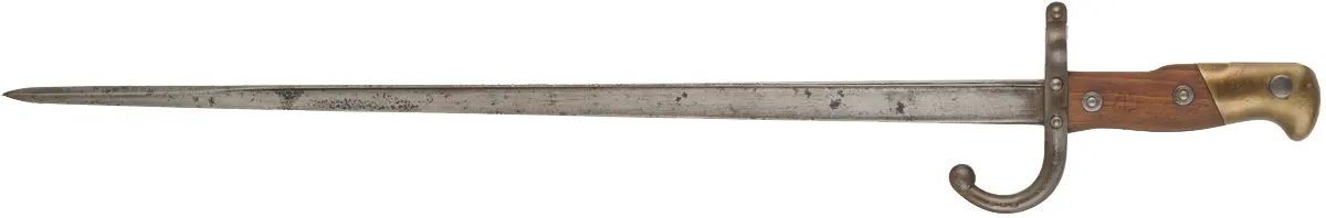 1874 Gras Bayonet
20-1/2" blade, walnut, brass,
1878 date