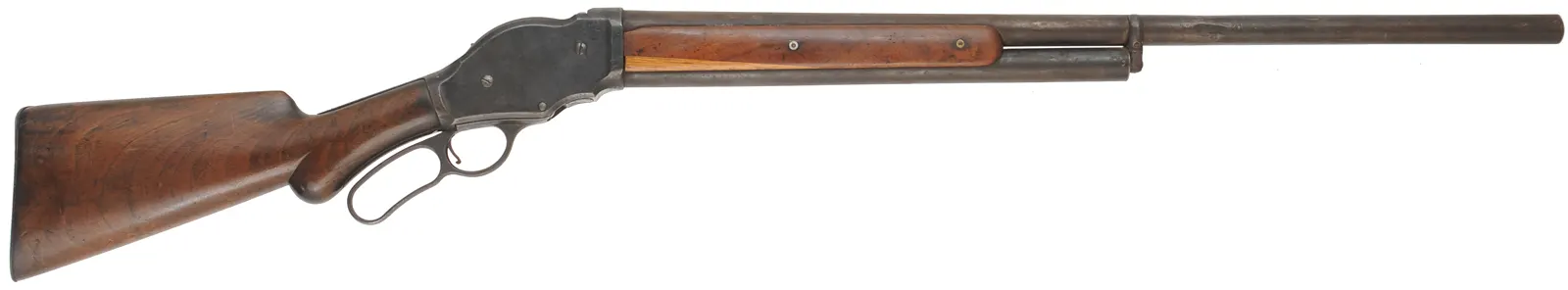 Winchester Model 1887 Lever Action Shotgun,
10 gauge, 30" barrel,
repaired walnut stock, does not go into battery