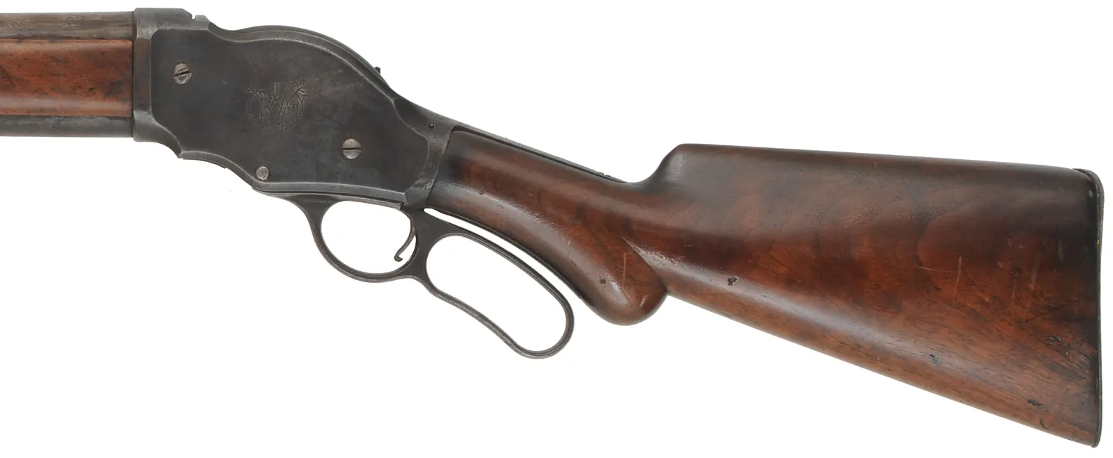 Winchester Model 1887 Lever Action Shotgun,
10 gauge, 30" barrel,
repaired walnut stock, does not go into battery