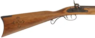 CVA Mountain Rifle,
.54 caliber, 32" barrel,
Maslin percussion lock, beech, iron,
used, from a kit by Connecticut Valley Arms