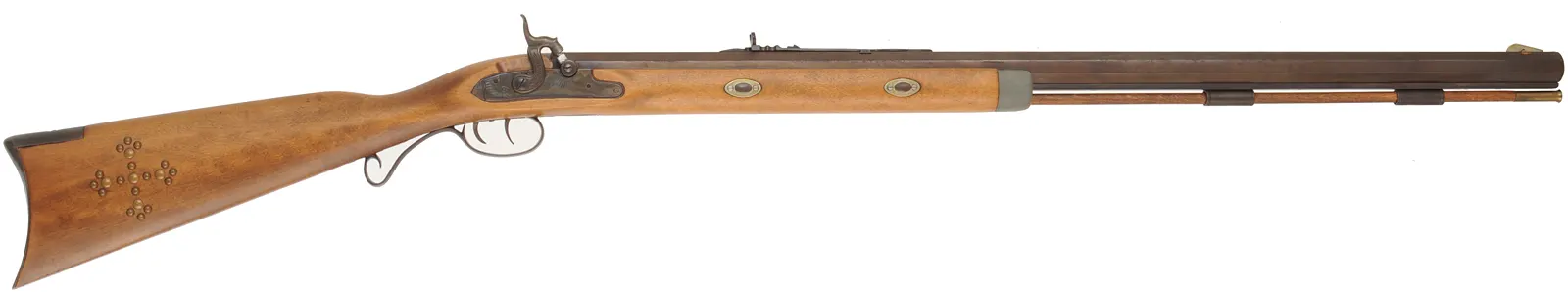 CVA Mountain Rifle,
.54 caliber, 32" barrel,
Maslin percussion lock, beech, iron,
used, from a kit by Connecticut Valley Arms