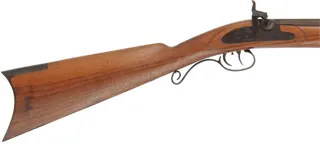 Santa Fe Hawken Rifle,
.53 caliber, 31-5/8" barrel,
percussion, walnut, iron trim,
used, by Aldo Uberti