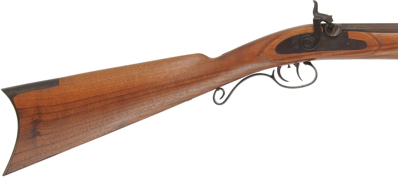 Santa Fe Hawken Rifle,
.53 caliber, 31-5/8" barrel,
percussion, walnut, iron trim,
used, by Aldo Uberti