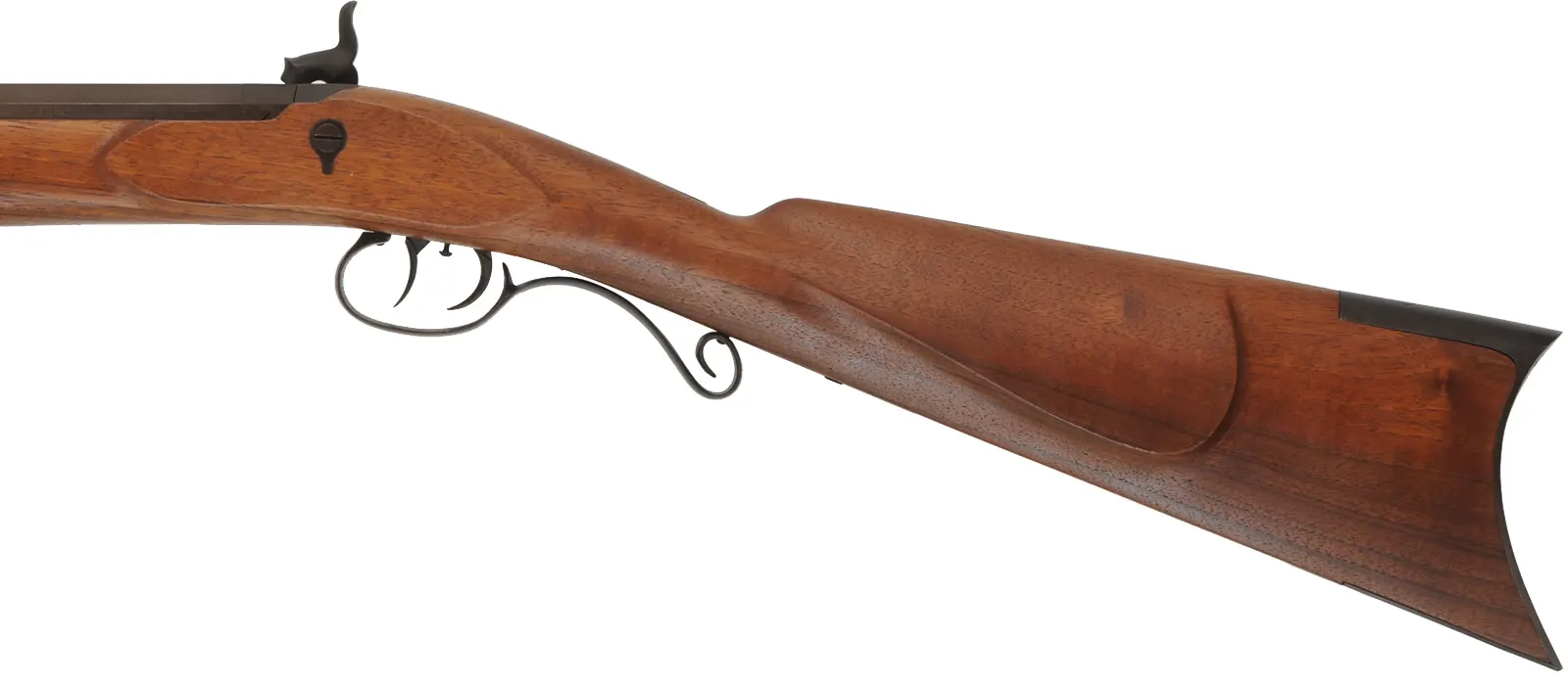 Santa Fe Hawken Rifle,
.53 caliber, 31-5/8" barrel,
percussion, walnut, iron trim,
used, by Aldo Uberti