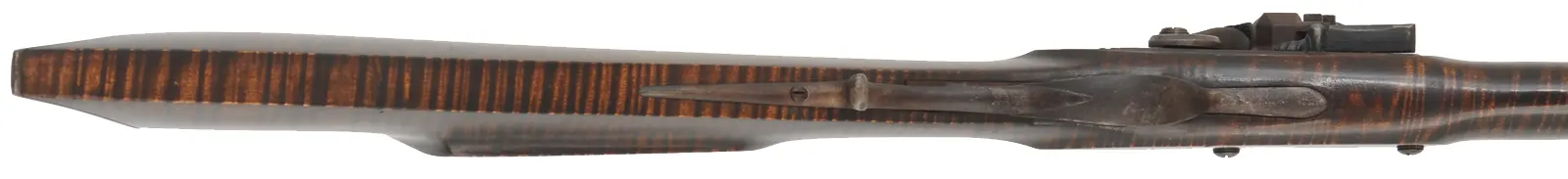 Southern Mountain Rifle,
.32 caliber, 42" Rice barrel,
flintlock, curly maple, iron trim, used