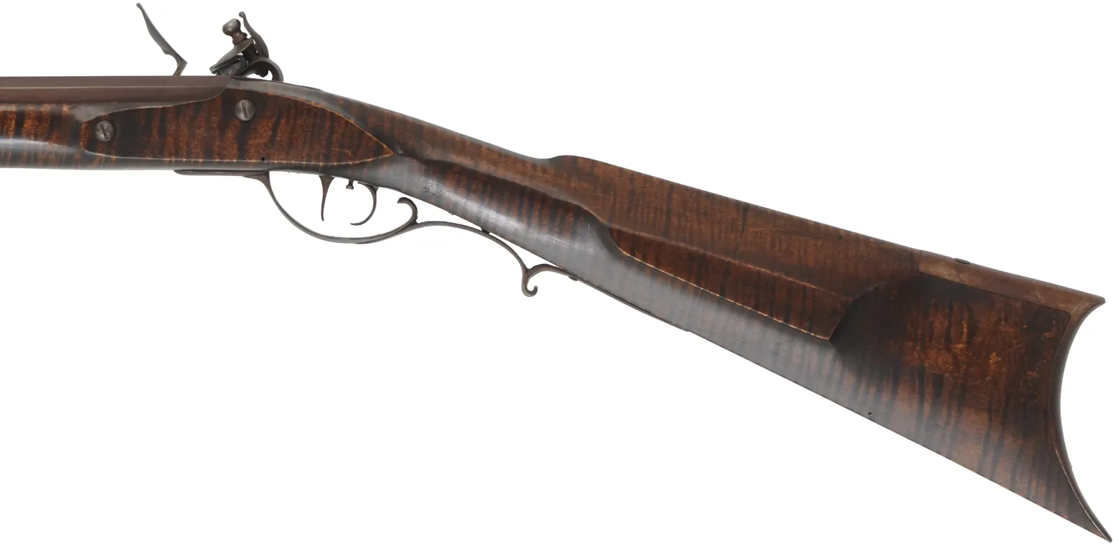 Southern Mountain Rifle,
.32 caliber, 42" Rice barrel,
flintlock, curly maple, iron trim, used