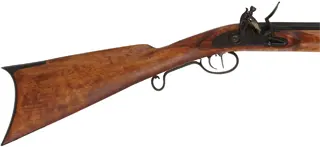 Hawken Fullstock Flint Rifle,
.54 caliber, 37" Colerain barrel,
L&R flintlock, maple, iron,
used, by Carl Walker