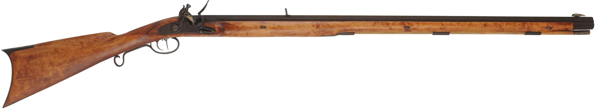 Hawken Fullstock Flint Rifle,
.54 caliber, 37" Colerain barrel,
L&R flintlock, maple, iron,
used, by Carl Walker