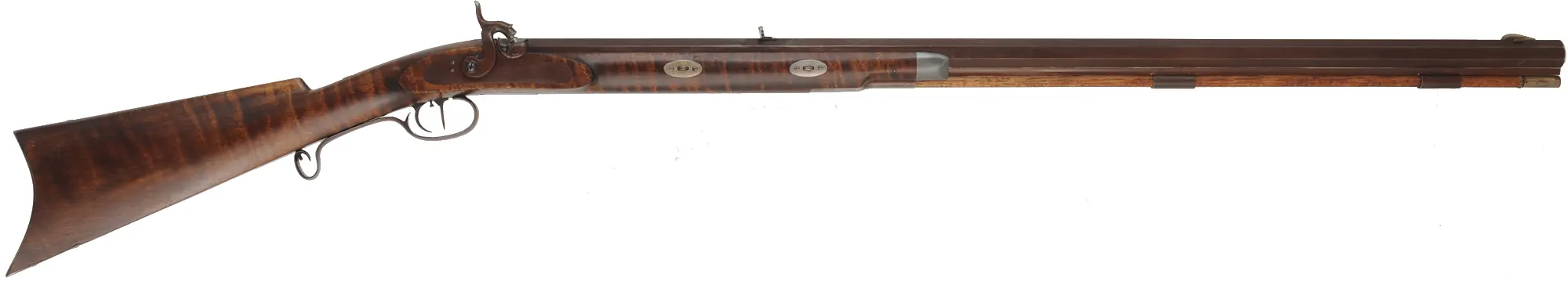 Hawken Halfstock Rifle,
.54 caliber, 36" Green Mountain barrel,
L&R percussion, iron, maple,
used, by George Nelson