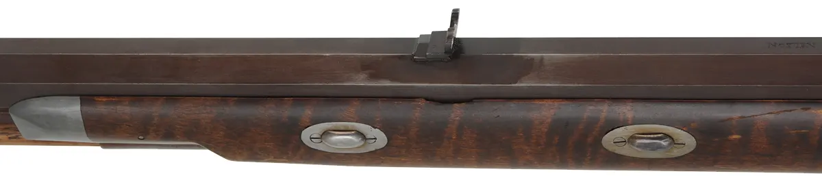 Hawken Halfstock Rifle,
.54 caliber, 36" Green Mountain barrel,
L&R percussion, iron, maple,
used, by George Nelson