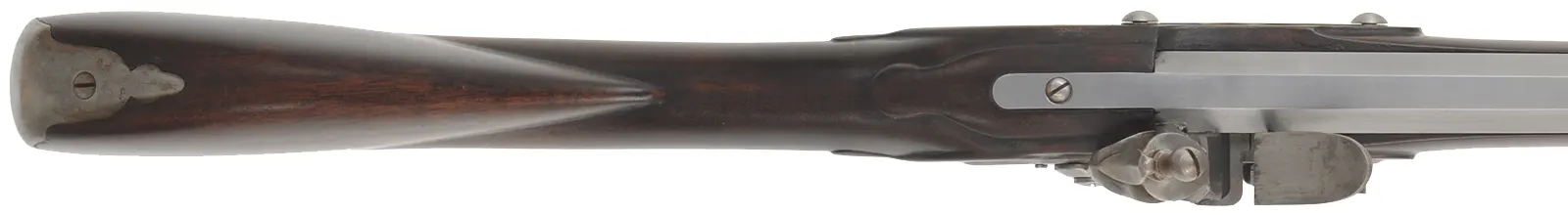 French Tulle fusil-de-chasse,
24 gauge, 44" octagon-to-round Colerain barrel,
R.E. Davis Tulle lock, walnut, iron, used