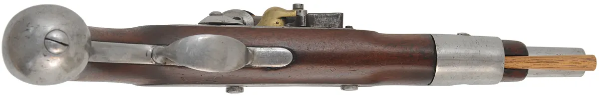 U. S. Model 1816 Pistol,
.54 caliber smoothbore, 9-1/16" barrel,
flintlock, walnut, iron,
antique, by Simeon North
