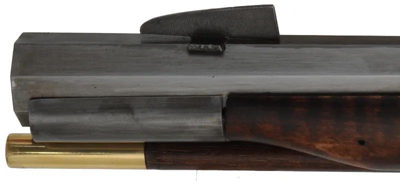 Virginia Longrifle,
.45 caliber, 38" swamped octagon Colerain barrel,
Siler flintlock, curly maple, iron trim, 
new, by Matt Avance