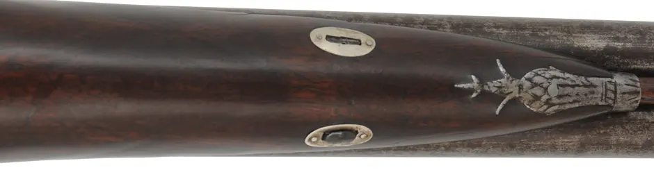 Antique English Double Shotgun,
20 gauge, 30" barrels,
reconverted flintlocks, walnut, iron, 
marked Carlisle