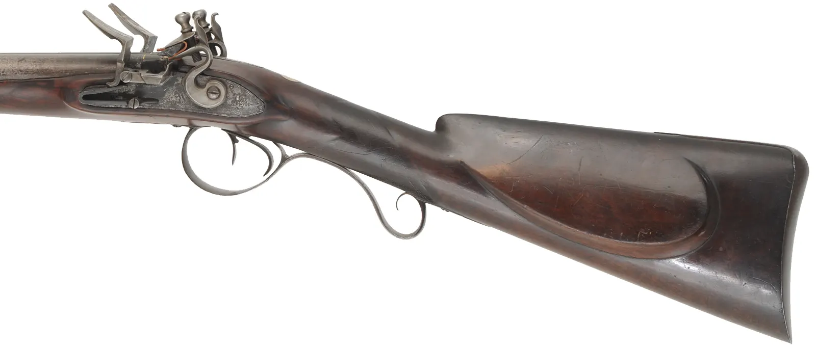 Antique English Double Shotgun,
20 gauge, 30" barrels,
reconverted flintlocks, walnut, iron, 
marked Carlisle