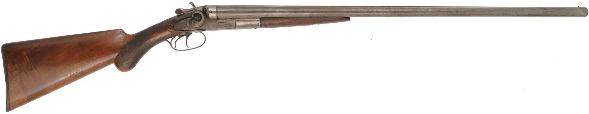 Model 1889 Breechloading Double Shotgun - Grade 3,
12 gauge, 32" Damascus barrels,
checkered walnut, horn buttplate,
antique, by Remington Arms Co.