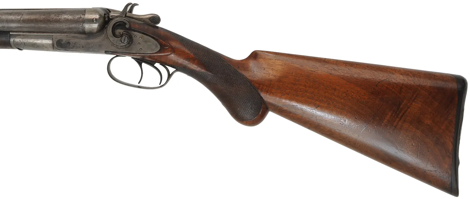Model 1889 Breechloading Double Shotgun - Grade 3,
12 gauge, 32" Damascus barrels,
checkered walnut, horn buttplate,
antique, by Remington Arms Co.