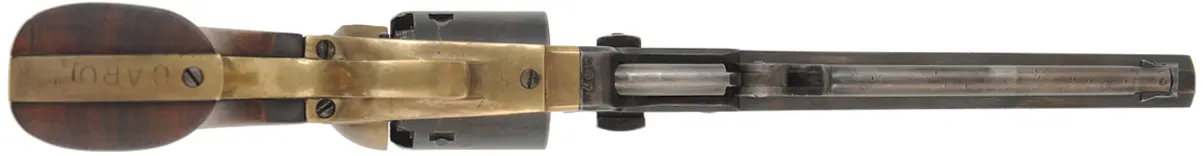 1851 Colt  Revolver,
.36 caliber, 7-1/2" barrel,
percussion, brass frame, spurious CSA markings,
used, made in Italy by DGG