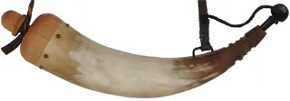 Powder Horn,
11-1/2", with adjustable woven cotton strap
