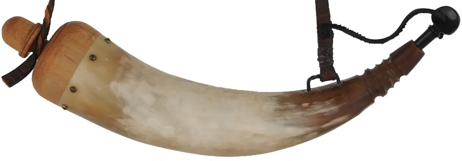Powder Horn,
11-1/2", with adjustable woven cotton strap
