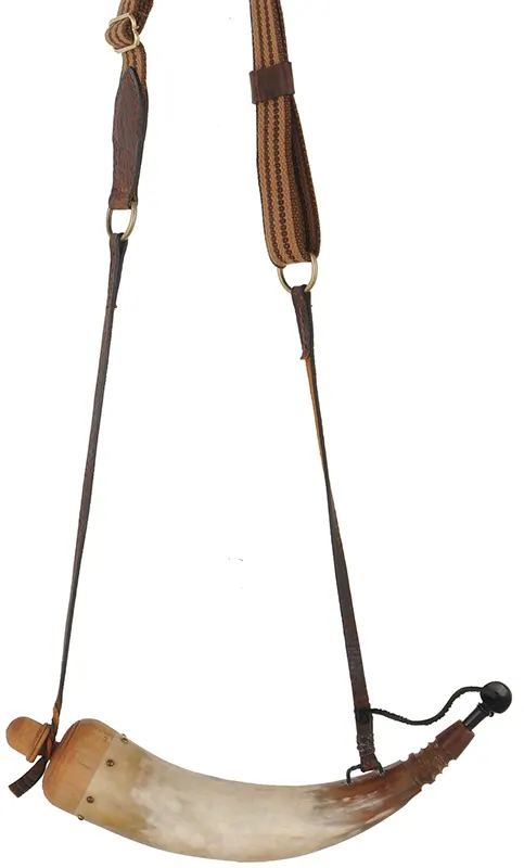 Powder Horn,
11-1/2", with adjustable woven cotton strap