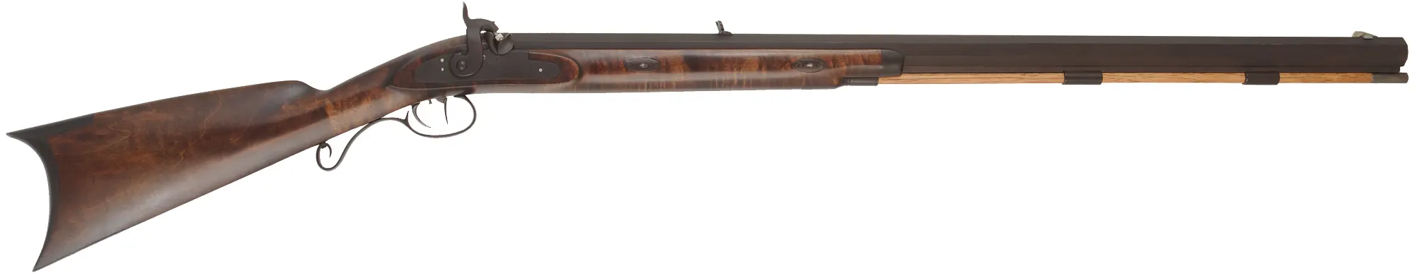 Hawken Halfstock Rifle,
.54 caliber, 33" GRRW barrel,
percussion, maple, iron trim, 
used, by Carl Walker