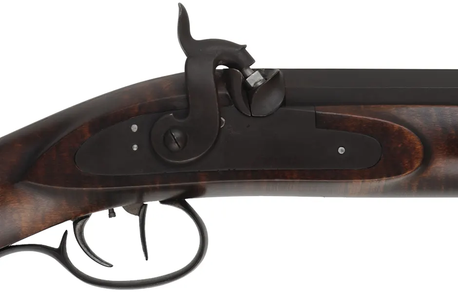 Hawken Halfstock Rifle,
.54 caliber, 33" GRRW barrel,
percussion, maple, iron trim, 
used, by Carl Walker