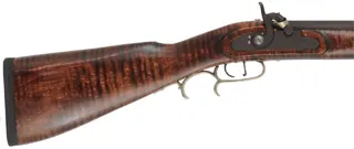 Halfstock Rifle,
.50 caliber, 32-1/2" Rice barrel,
Siler percussion, maple, nickel silver,
used, by P. Sheets  