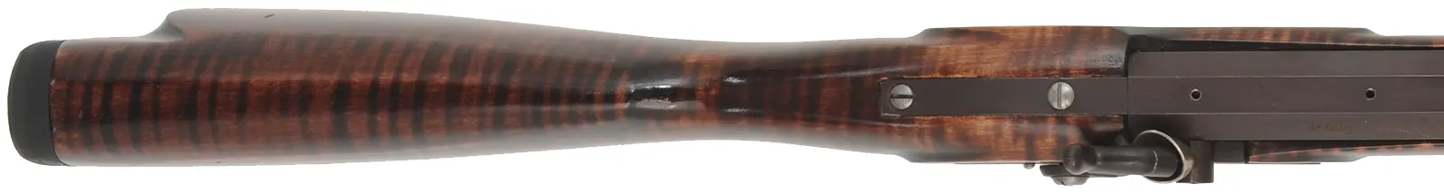 Halfstock Rifle,
.50 caliber, 32-1/2" Rice barrel,
Siler percussion, maple, nickel silver,
used, by P. Sheets  