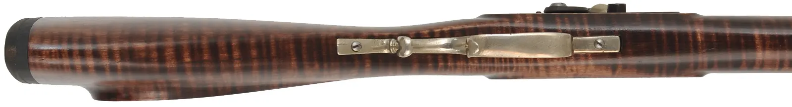 Halfstock Rifle,
.50 caliber, 32-1/2" Rice barrel,
Siler percussion, maple, nickel silver,
used, by P. Sheets  