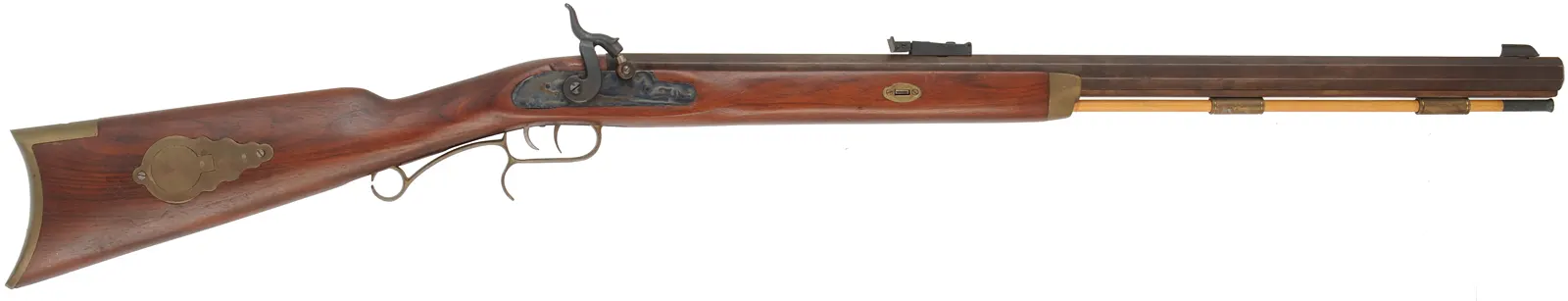 CVA Hawken Rifle,
.50 caliber, 28" barrel,
percussion lock, beech, brass, 
used, from a kit by Connecticut Valley Arms